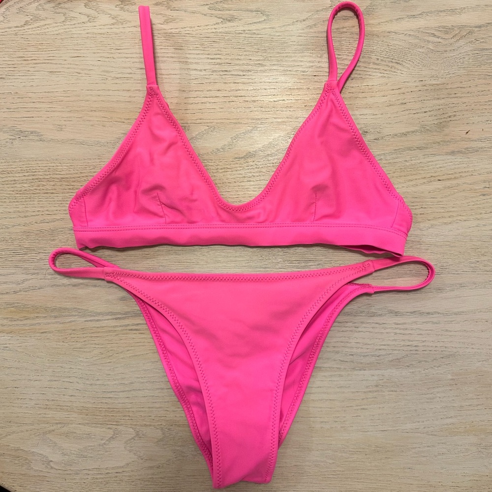 White Fox Pink Bikini Set